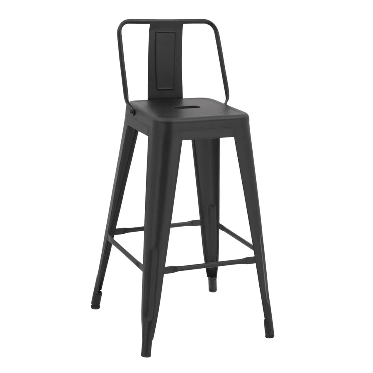Stol Bari Madhësia Mesatare MELITA-PRO HM8574.42 – Metal në Ngjyrë Matte Black