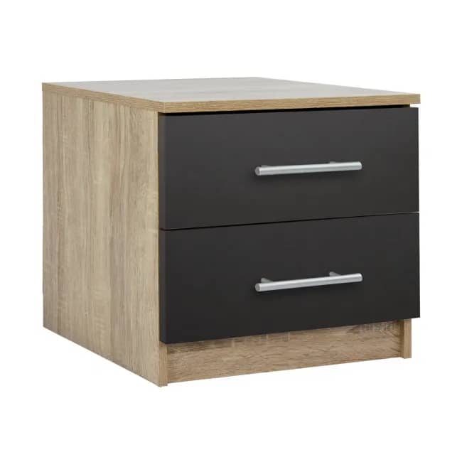 KOMODINË PRANË KREVATIT MELAMINE HM2220.04 SONAMA – GRIS 48x40x41 cm