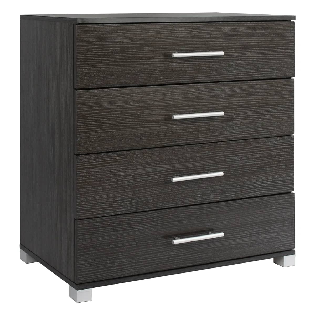 Komodinë me 4 Sirtarë HM2204.01 – Melaminë Zebrano, 75x40x83H cm