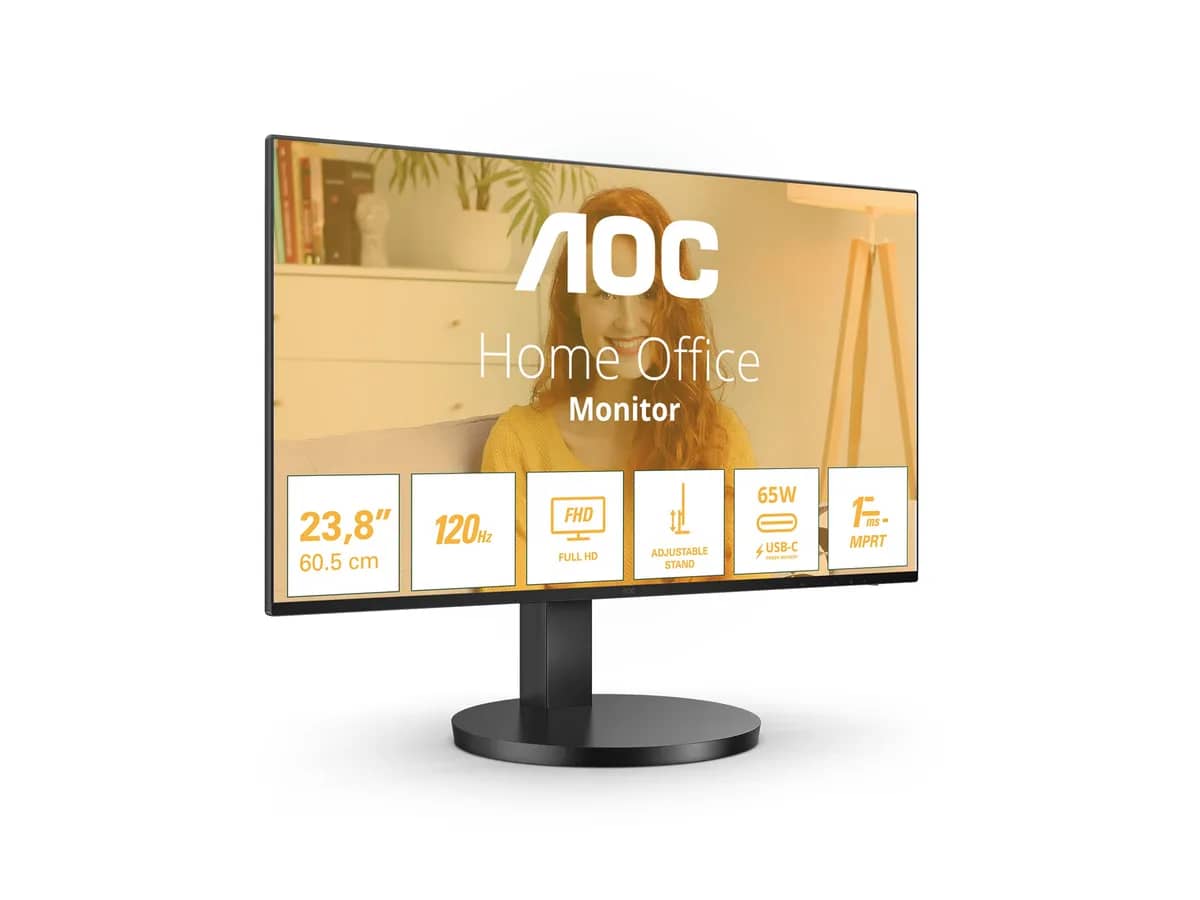 AOC 27B3CF2 | 27 Inch FHD Monitor, 100Hz, IPS, USB-C Connectivity, Height Adjust