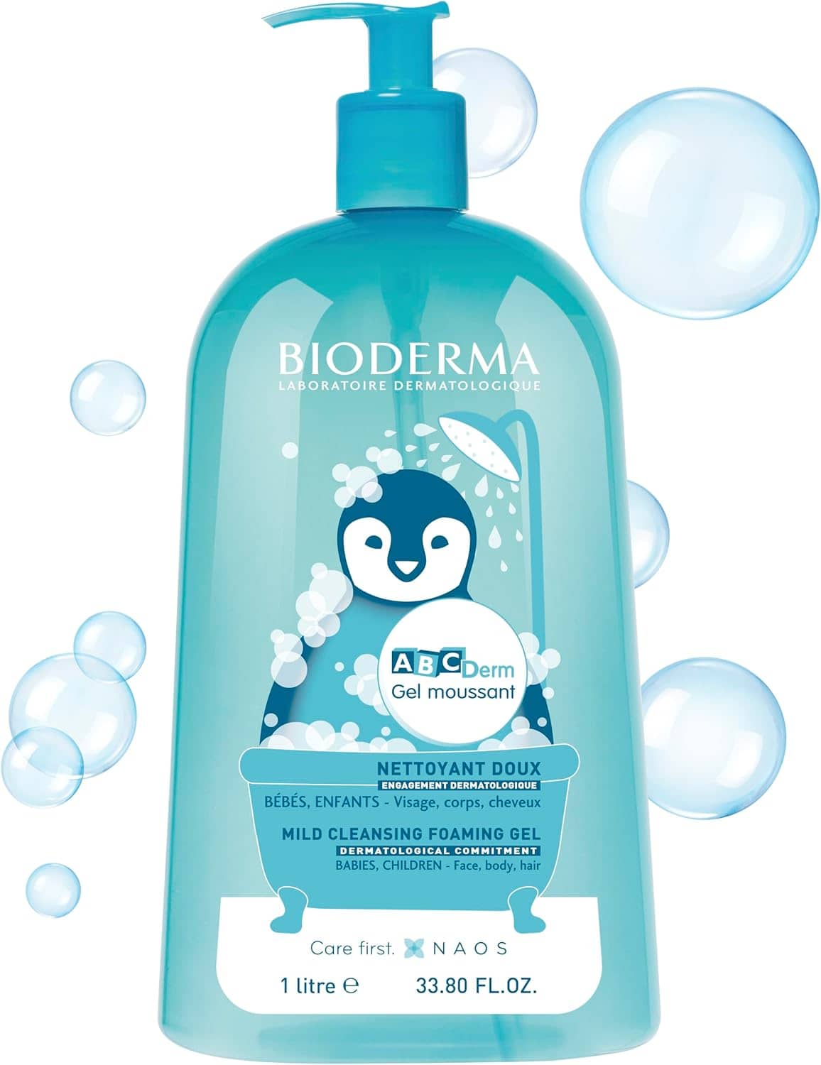 Bioderma ABCDerm Gel Moussant Mild Cleansing Foaming Gel 1000 ml