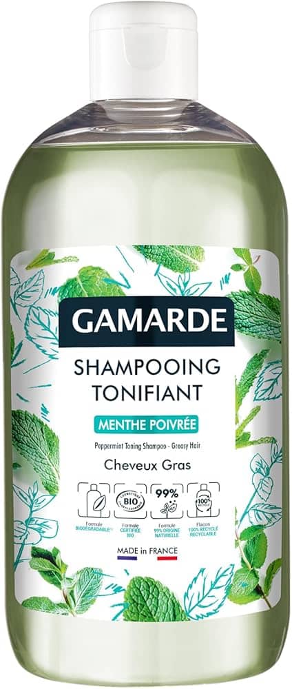Shampojë tonifikuese organike me mente për flokë të yndyrshëm 500 ml – Shampojë