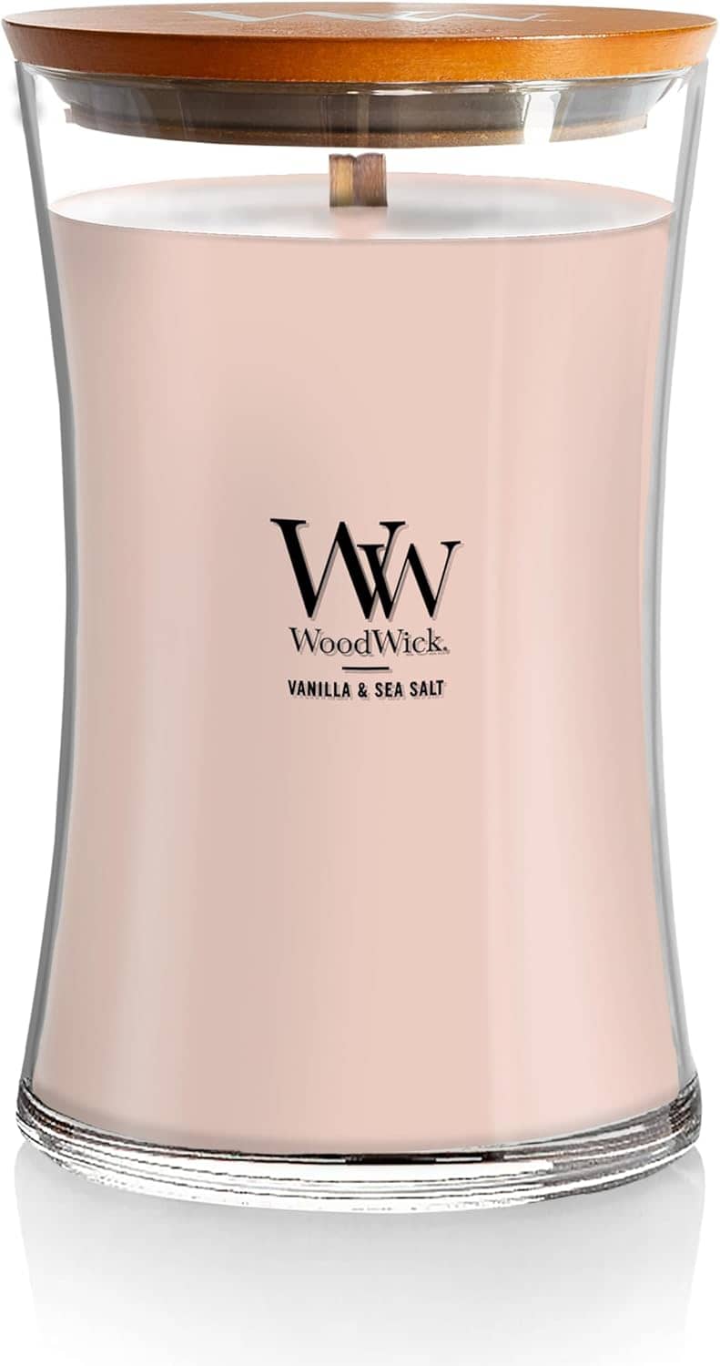 WoodWick Large Hourglass Candles Scented Candle Vanilla & Sea Salt 609
