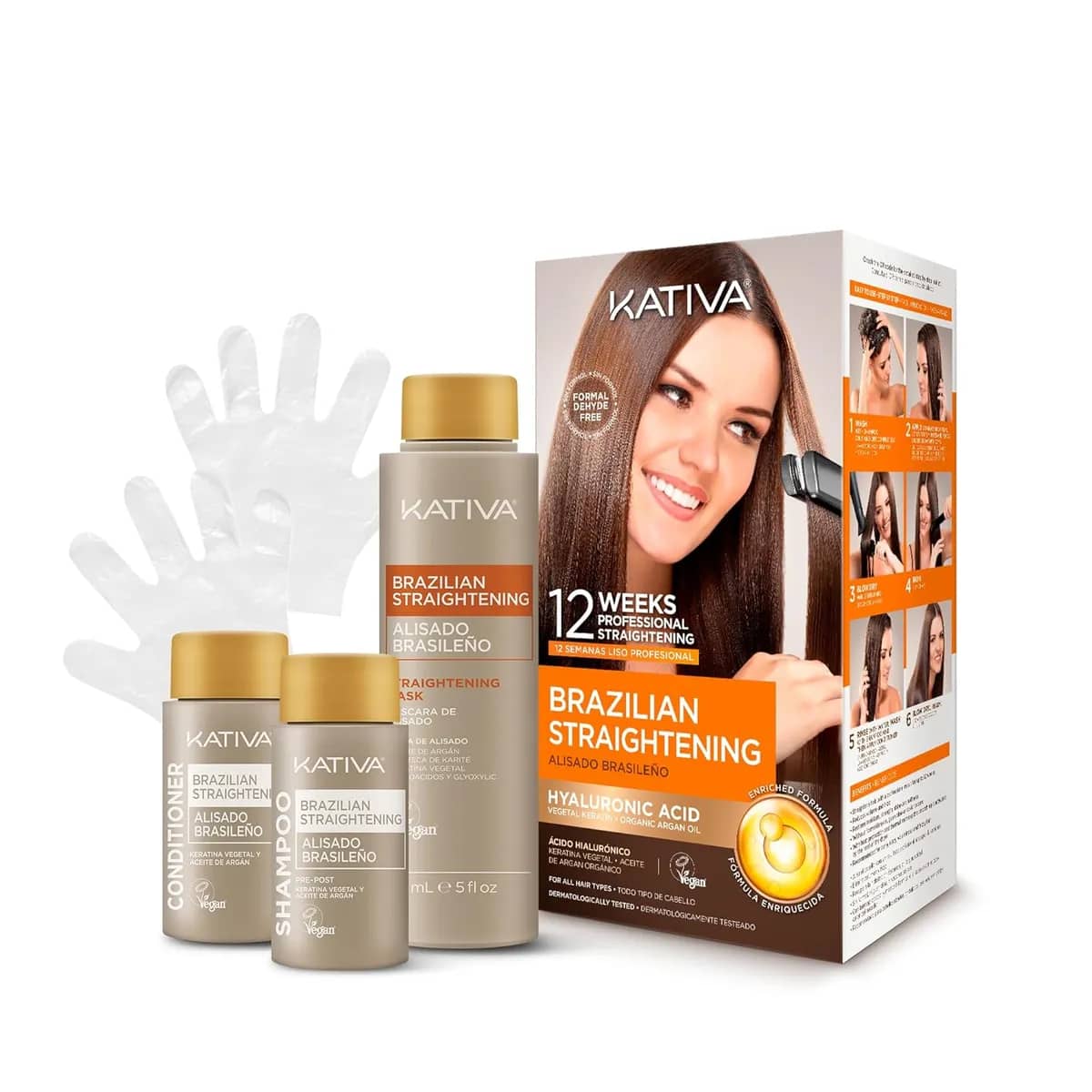 Kativa Keratin and Argan Oil Brazilian Straightening Kit