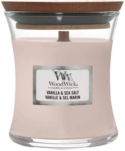 WoodWick Mini Hourglass Candles Scented Candle Vanilla & Sea Salt 85 g