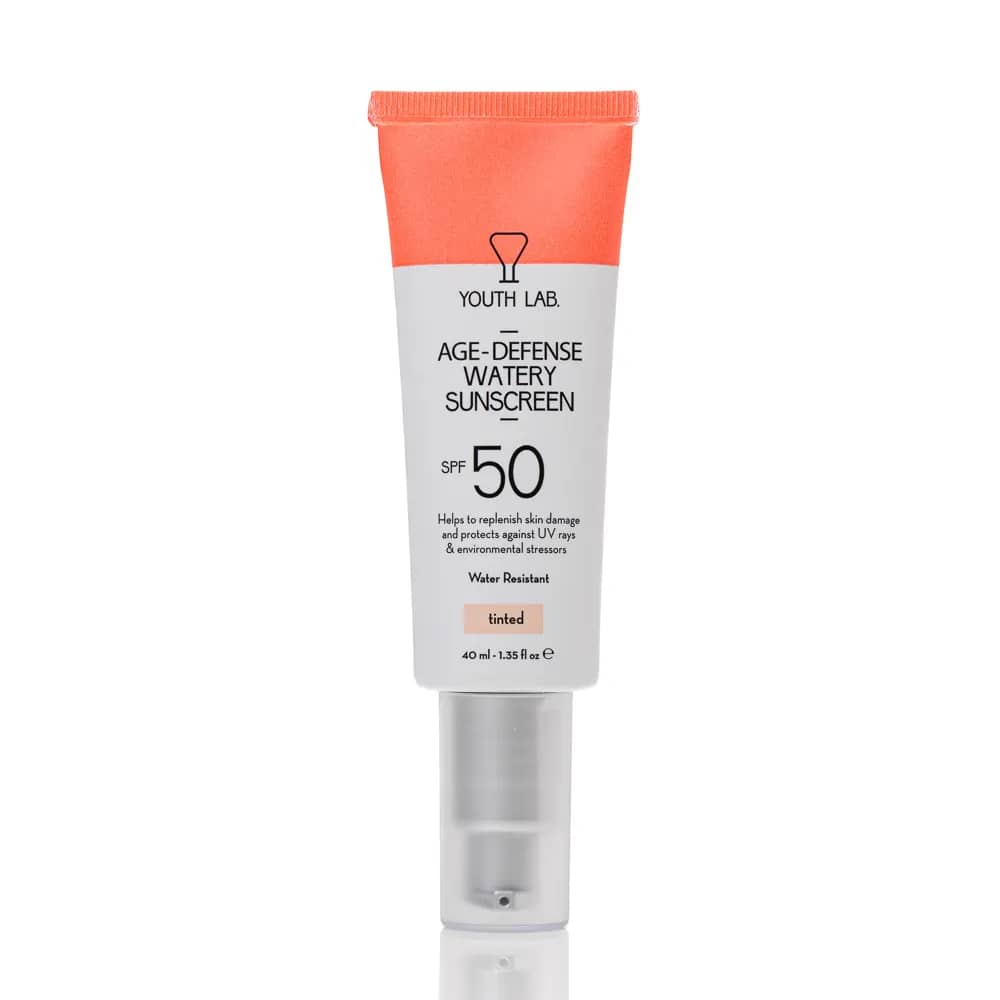 Krem mbrojtës ndaj diellit me ngjyrë Youth Lab Age Defense Watery Sunscreen Spf 50, 40 ml