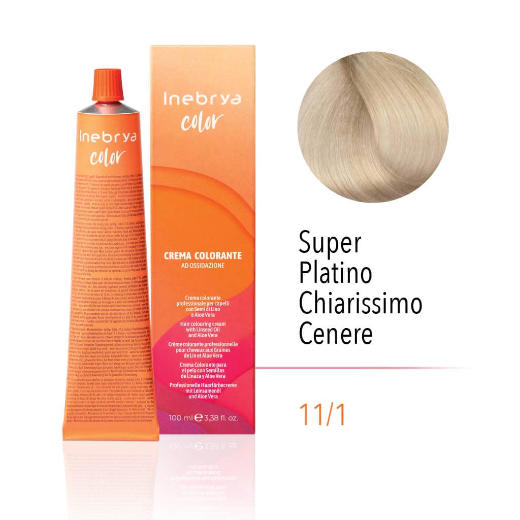 Ngjyrë për flokë Inebrya 11/1, platinë e hapur e hirtë, 100 ml