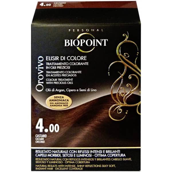 Ngjyrë për flokë Biopoint Orovivo, 4.00, gështenjë, 100 ml