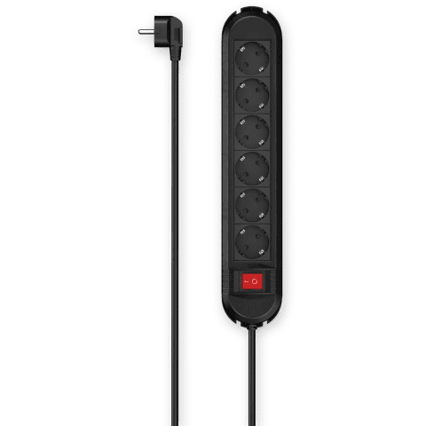 Hama Kabllo vazhduese elektrike 6-priza, 3m