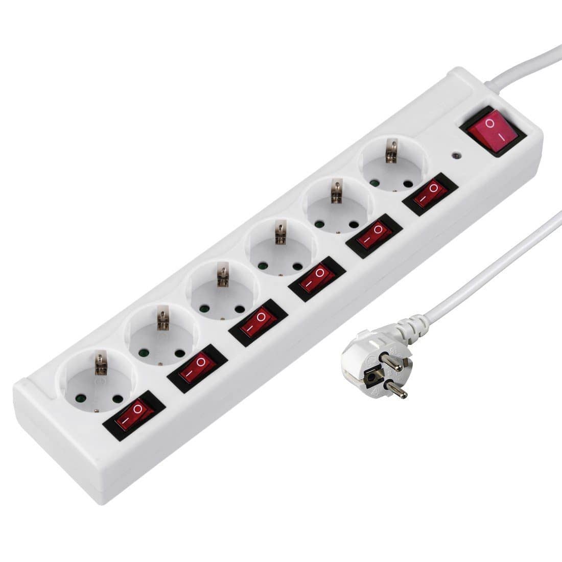 Hama Kabllo vazhduese elektrike 6-priza, 1.4m