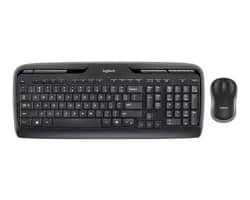 Logitech Set Tastierë dhe Maus MK330, wireless, DE, i zi