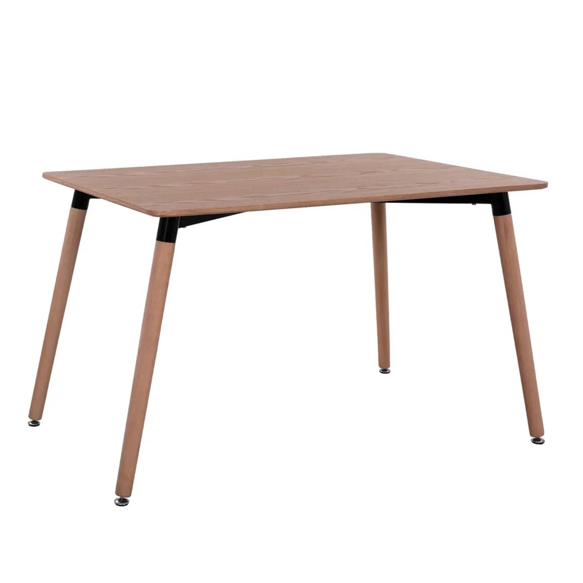 TAVOLINË TRYEZËS MINIMAL HM008.04 – NGJYRË NATURALE, KËMBË DRURI BUK 120x80x73H cm