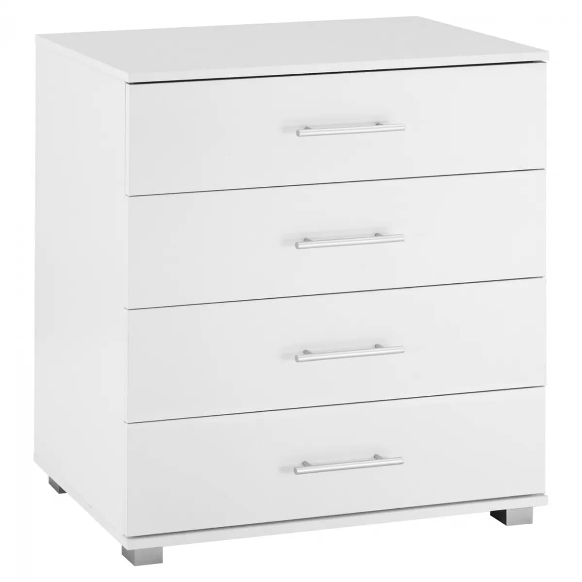 KOMODË ME 4 DERA PREJ MELAMINE HM2204.05 E BARDHË 75x40x83H cm