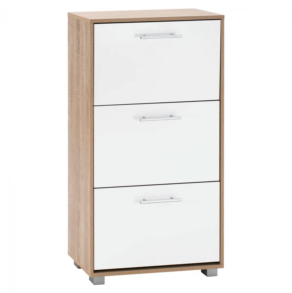 Shoe Cabinet Melamine 3seater HM2221.06 Sonama-White 62x24x110cm