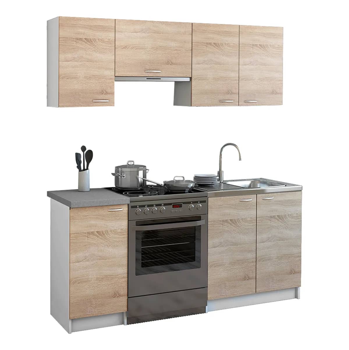KITCHEN UNIT MELAMINE SONAMA-WHITE HM2441 180x29,2-46εκ