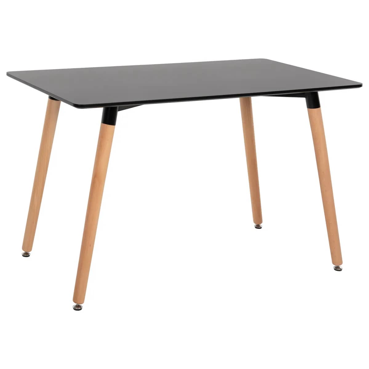 TAVOLINË NGRËNIE MINIMAL HM8581.02 MDF GRI – KËMBË DRURI BEECH NGJYRË NATURALE 120x60x74H cm