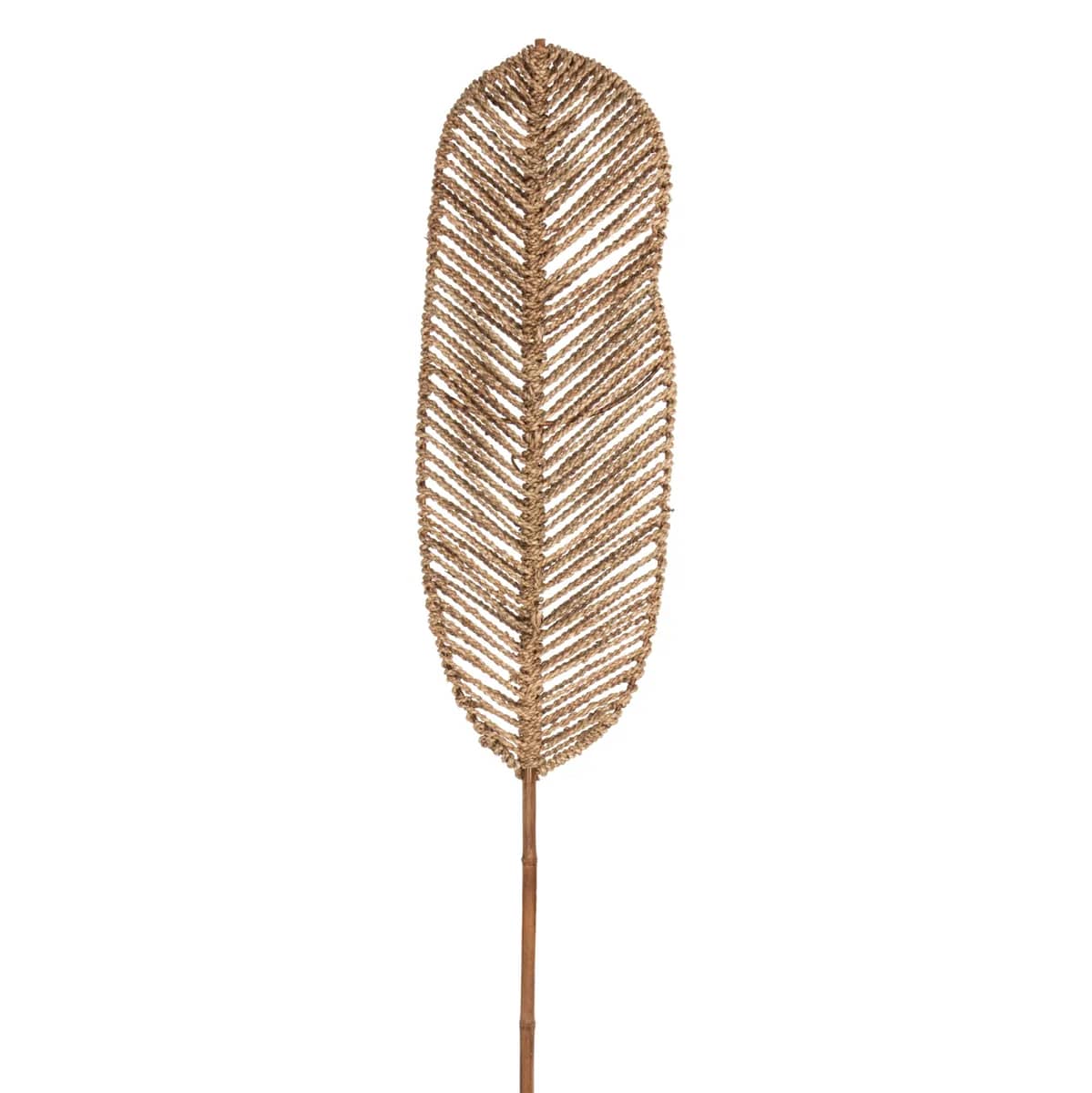 DECORATIVE LEAF HM7823.01 MADE OF BAMBOO AND SEAGRASS NATURAL 78Χ30x200Hcm.