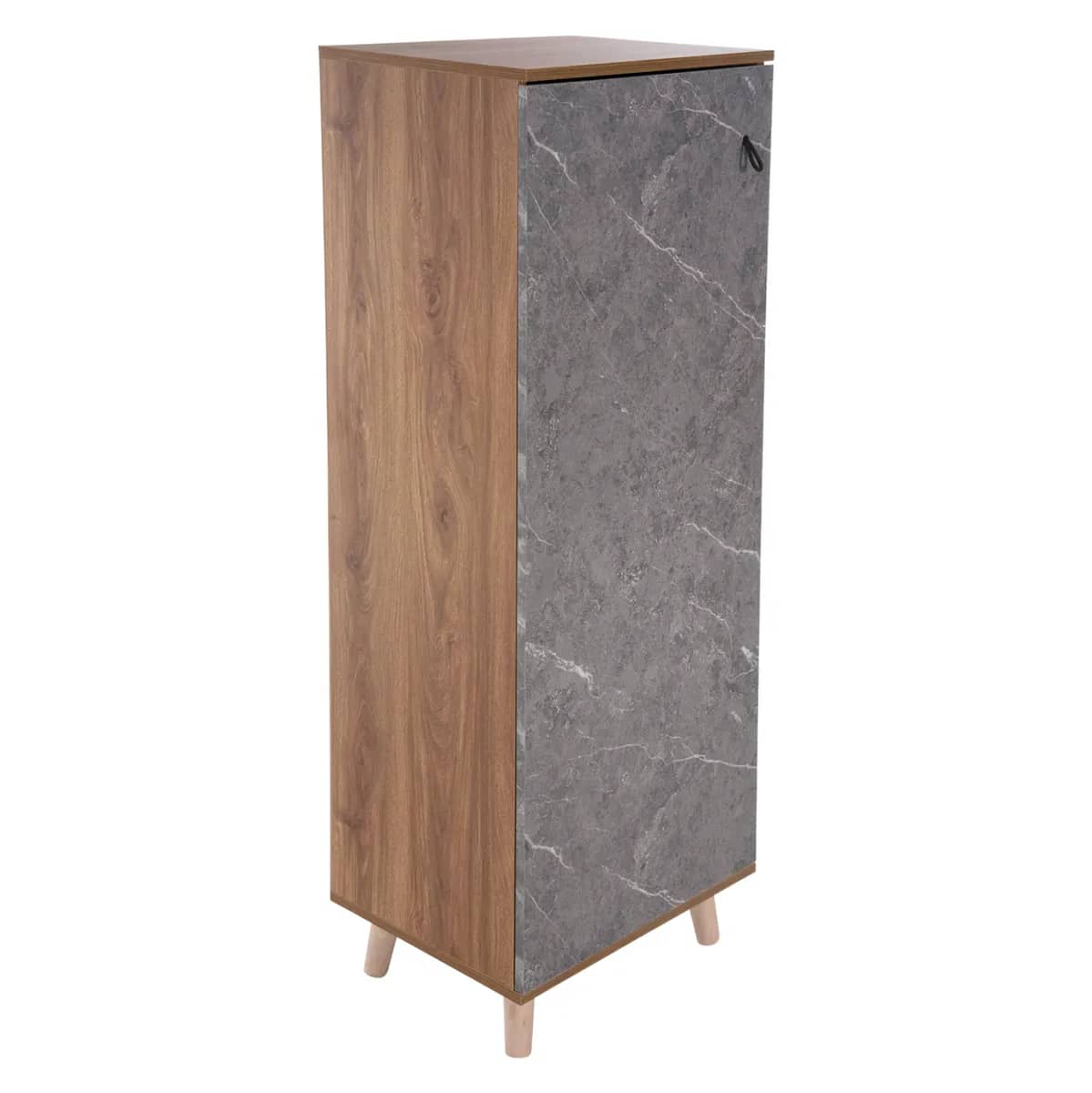 Dollap për Këpucë ALVARO HM8954.12 – Melaminë në Ngjyrë Sonama me Strukturë Guri 50x38x135H cm