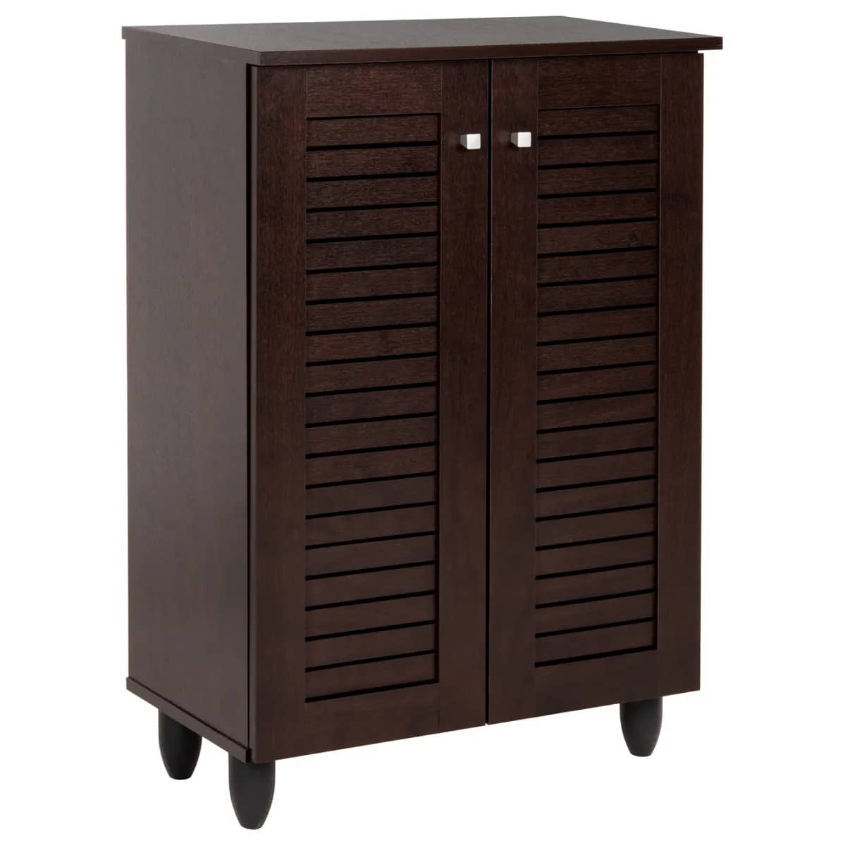 DOLLAP PËR KËPUCA PROLLY HM9608.01 MELAMINË NË NGJYRË WENGE – 2 DËRSE – 4 RAFTE 60x34x88H cm
