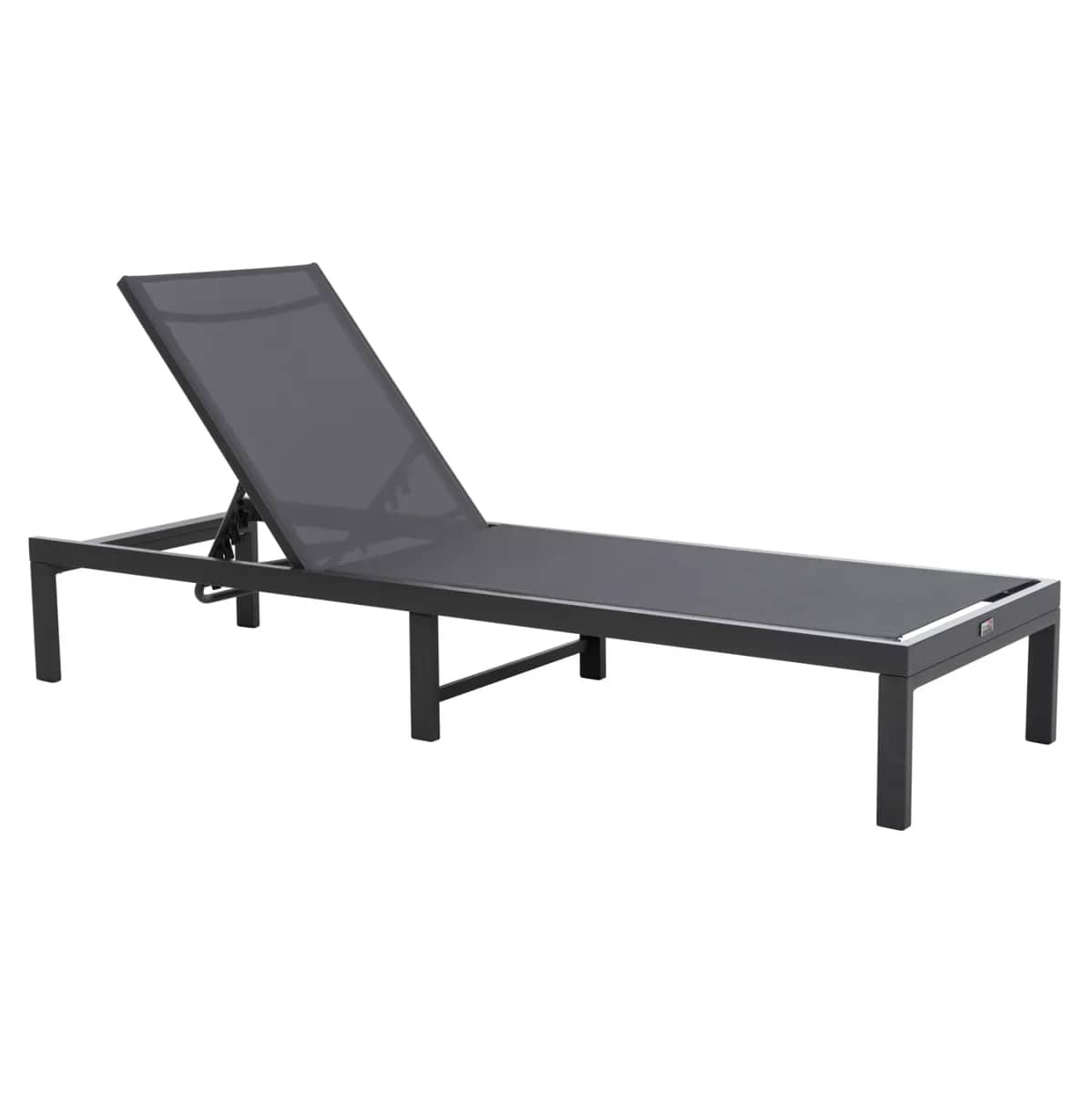ALUMINUM SUNBED THATCHER HM5983.03 ANTHRACITE FRAME & TEXTILENE 196,5x64,5x92Hcm.
