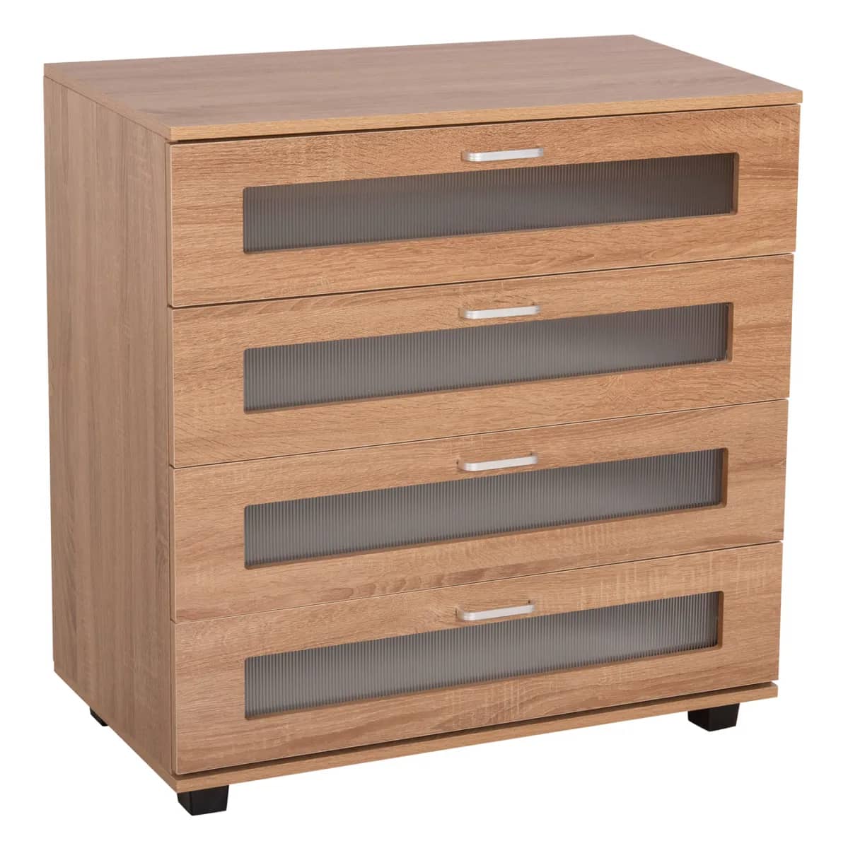 Komodinë me sirtarë THORGAN HM9880.01 melaminë në ngjyrë SONOMA – 4 sirtarë 80x40x83H cm.