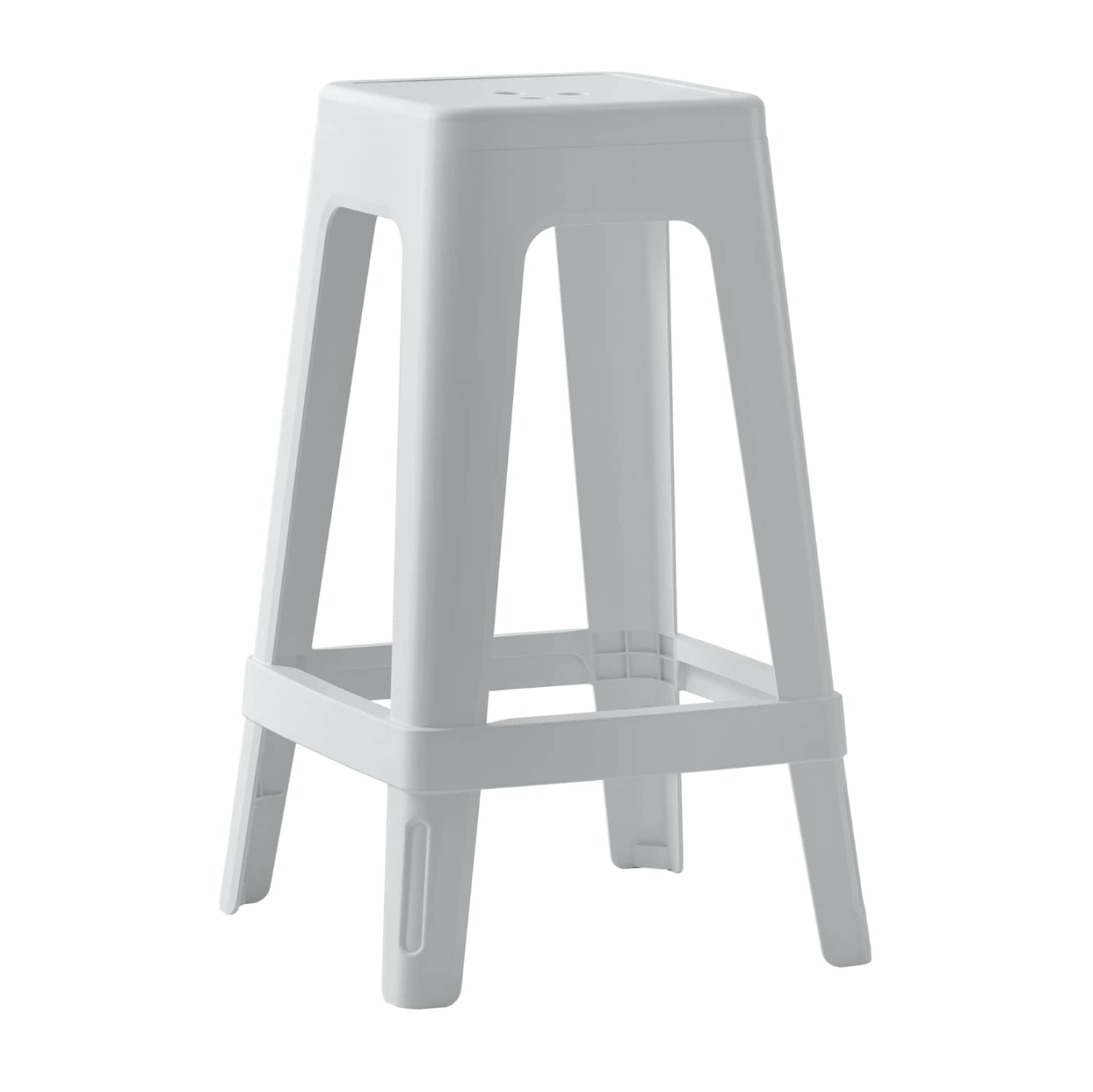TABURE POLIPROPILENI KATROR ZEB HM6128.01 – I BARDHË 35x35x65H cm