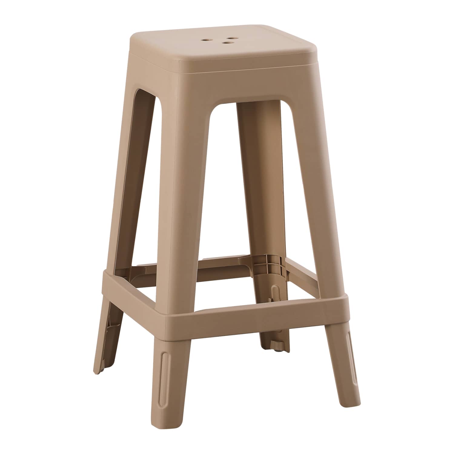 Tabure Polypropylene Katror ZEB HM6128.05 Cappuccino 35x35x65H cm