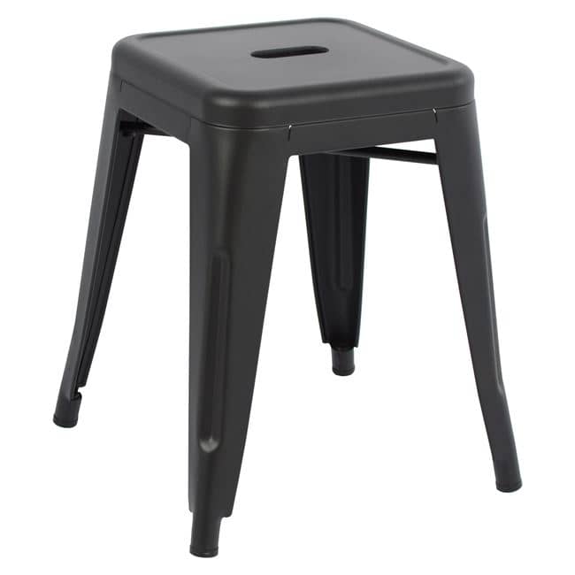 STOOL MELITA HM0096.42 METAL IN MATTE BLACK COLOR 37x37x45Hcm.