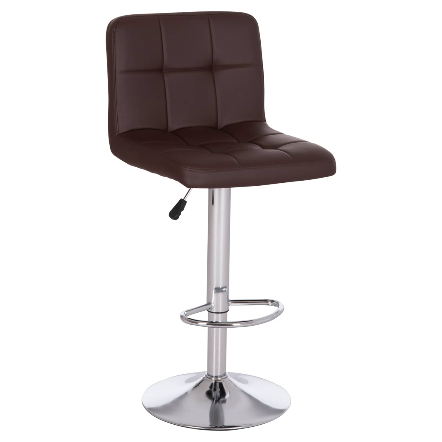 TABURETË BAR ROTUESE DIANA HM202.23 PU KAFE – METAL KRUMUAR 44x52x109H cm