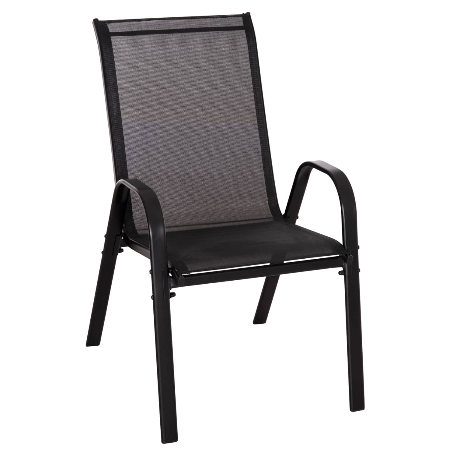Karrige Oborri LEON HM5000.43 – Kornizë METALIKE E ZEZE & TEXTILENE – Set 4 copë – 55x70x91H cm