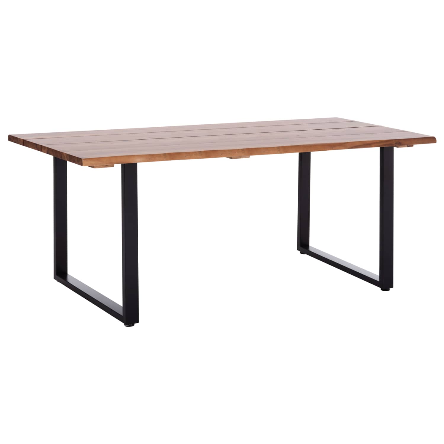 TAVOLINË NGRËNIE JASHTË FRIGGO HM6298.01 DRURI ACACIA 3.5 cm – KËMBË METALIKE 200x100x77H cm