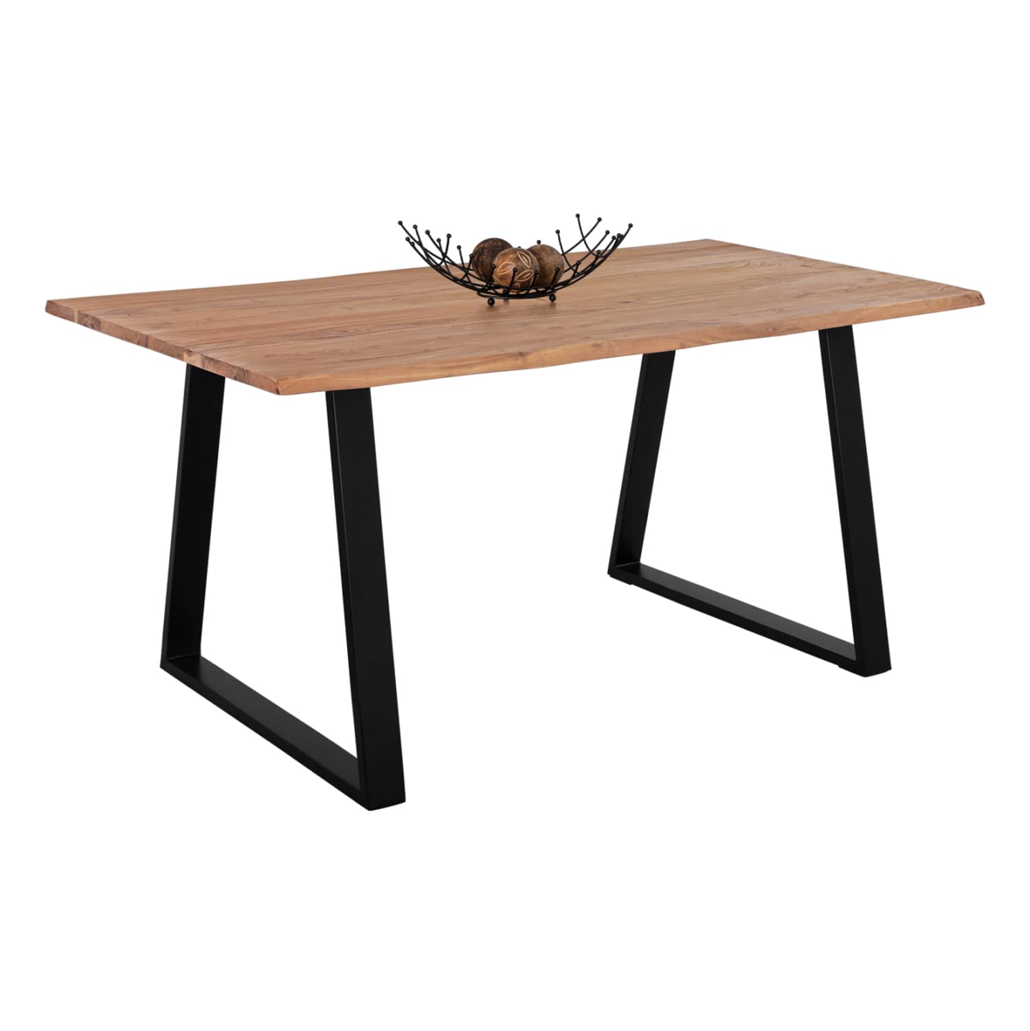 VOLINË NGRËNIE ACACIA HM8500.11 DRURË I SOLID ACACIA ME KËMBË TË ZEZË 160x90x76H cm