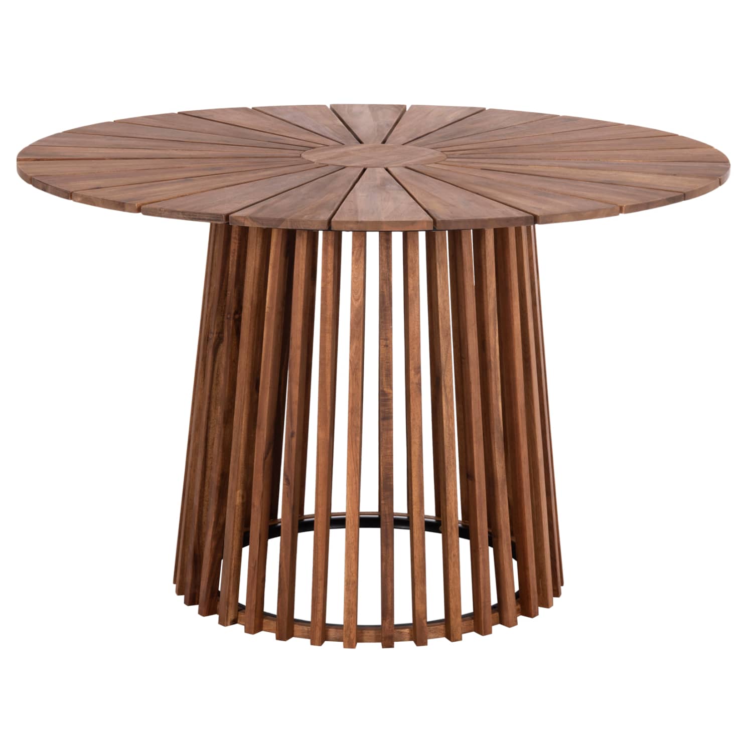 TAVOLINË DREKE PËR JASHTË CRISTOBAL HM6234 – DRURË ACAJIA-METAL Φ120x76H cm
