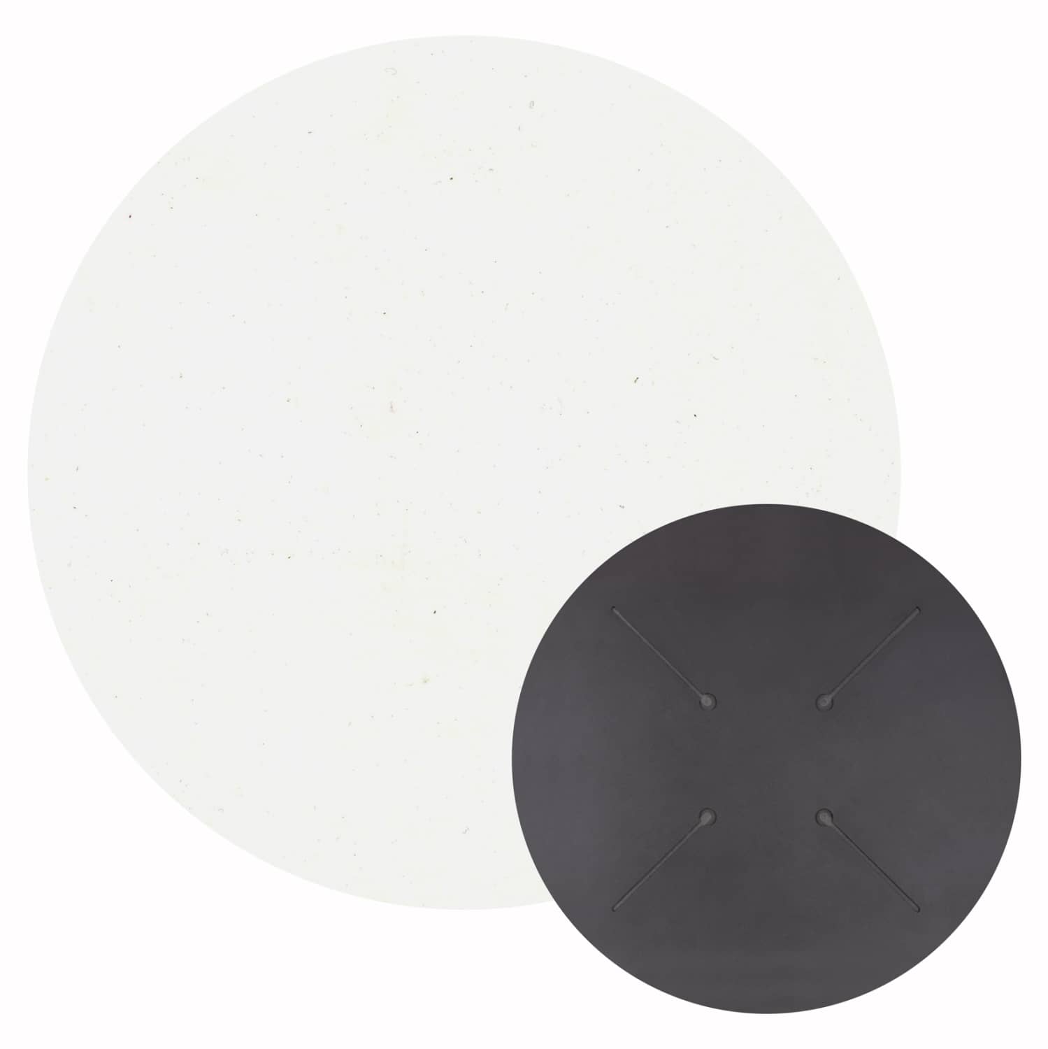 HPL TABLETOP HM5841.23 ROUND IN WHITE Φ60cm.