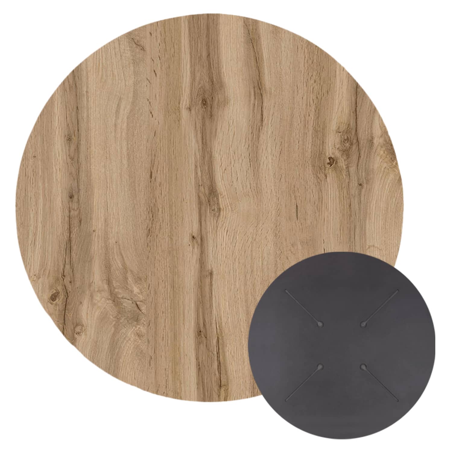 HPL TABLETOP HM5841.36 ROUND IN SONAMA OAK Φ60cm.