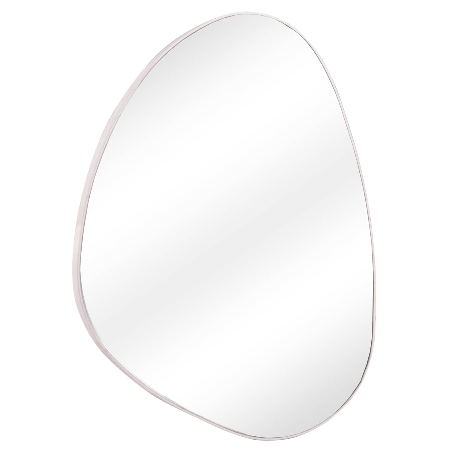 WALL MIRROR IRREGU HM4487.12 MDF FRAME IN WHITE COLORING 60x80Hcm.