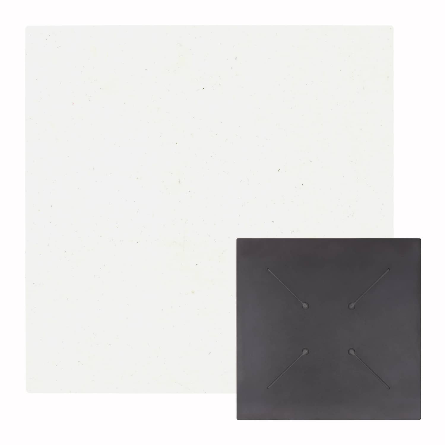 HPL TABLETOP HM5837.23 SQUARE IN WHITE COLOR 60X60cm