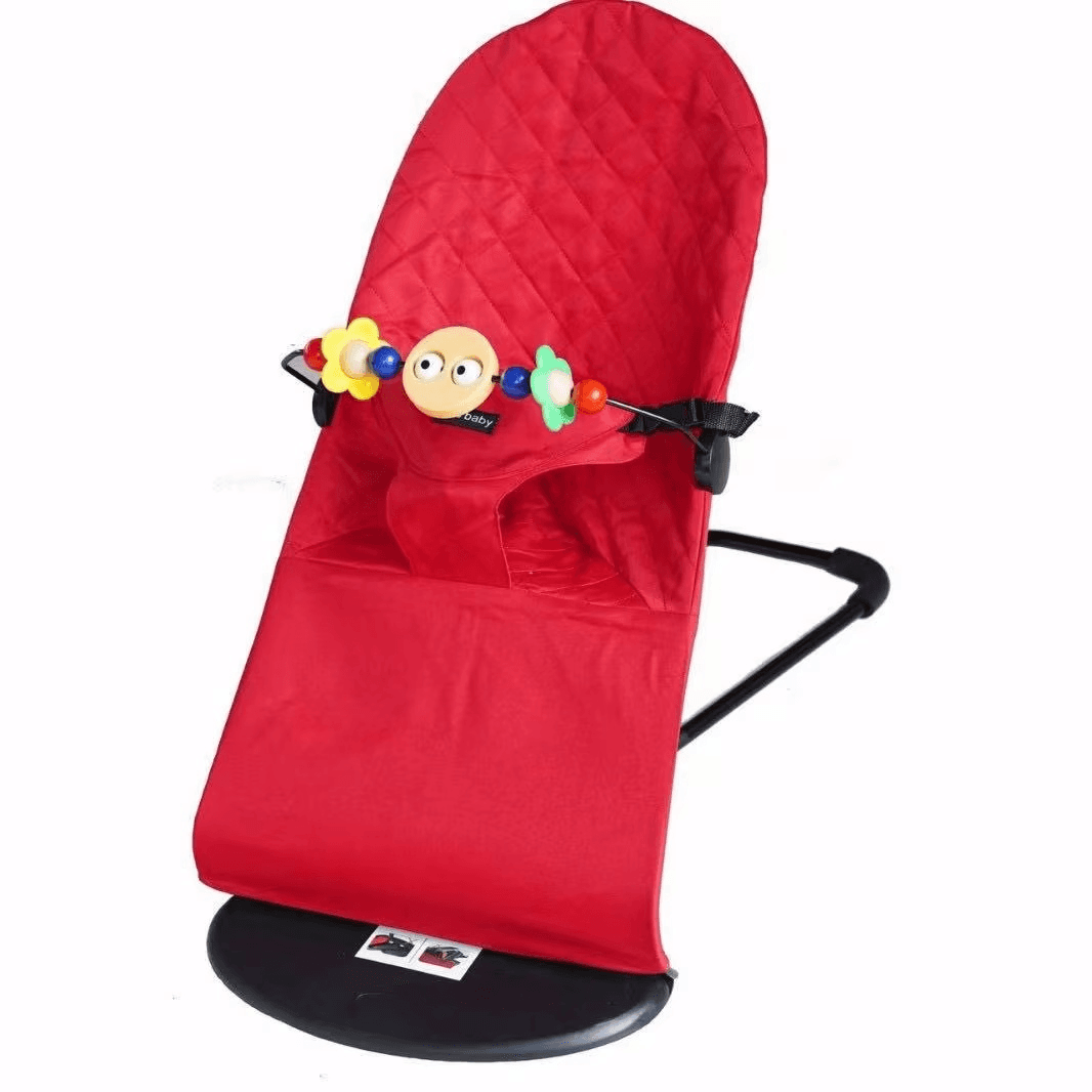 Luhatse Manuale Qetësuese për Foshnjë – Newborn Baby Soothing Chair për Relaksim dhe Gjumi, E kuqe