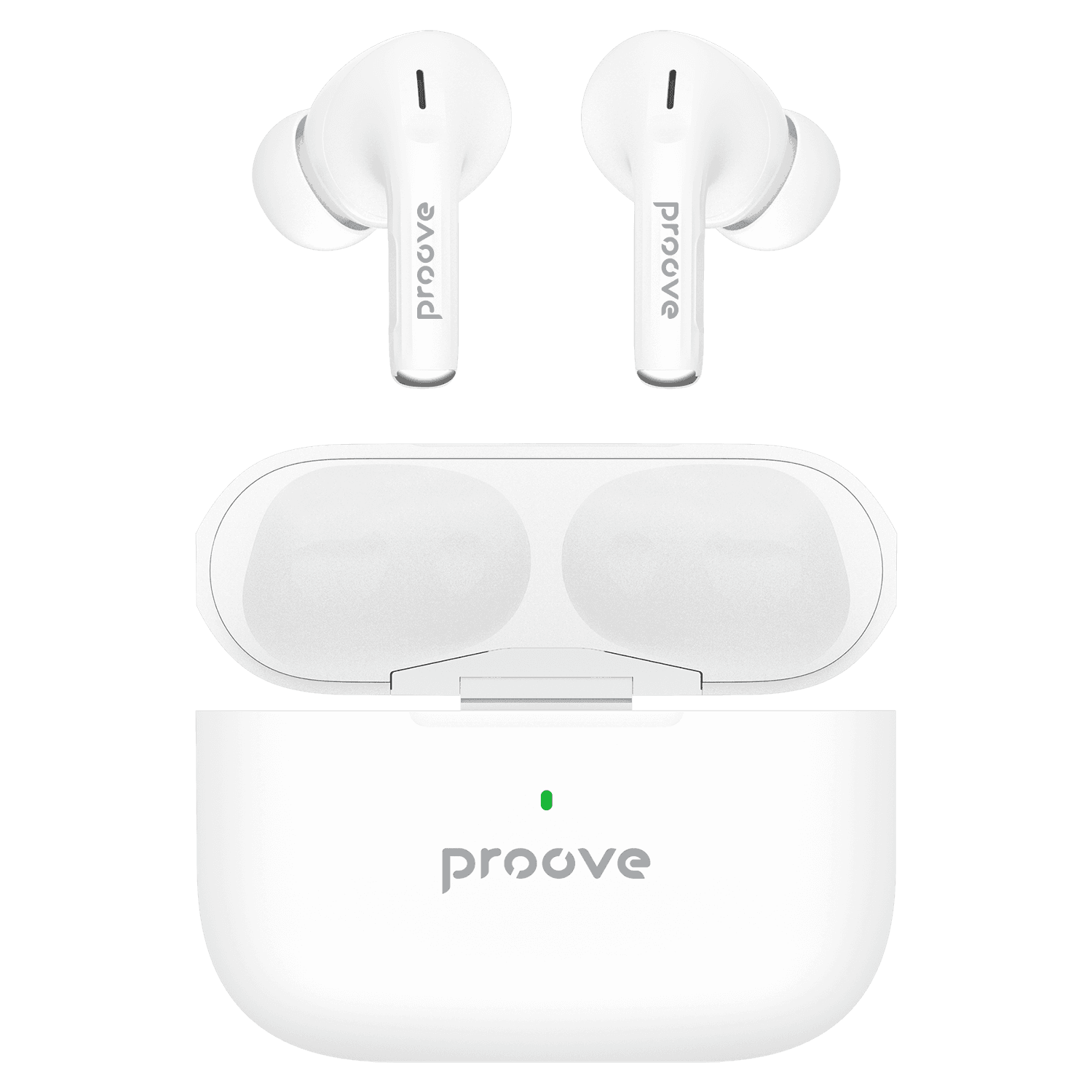 Dëgjuse wireless Proove Mainstream Pro TWS, me aplikacion, të bardha