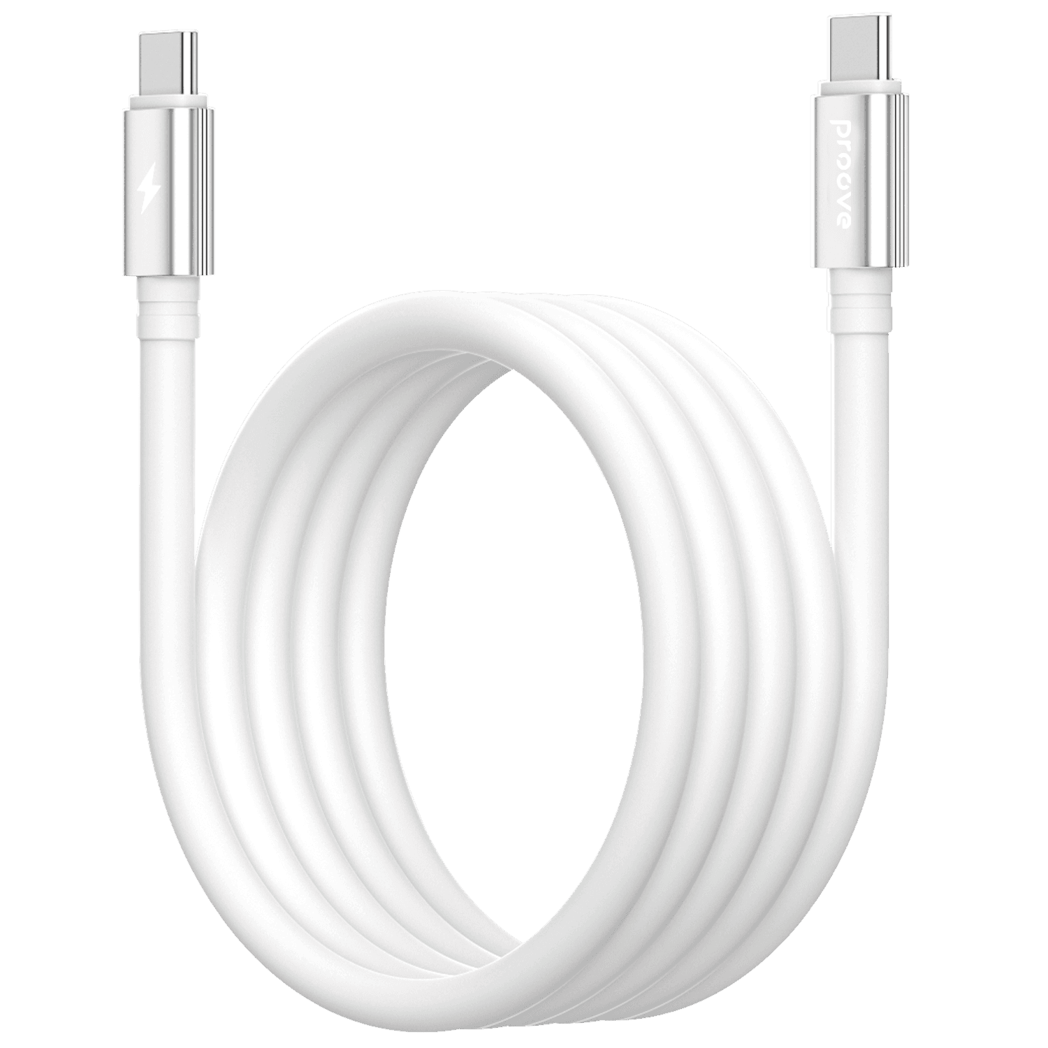 Kabllo karikimi magnetike Proove Magneto Type-C në Type-C, 60W, 1m, e bardhë