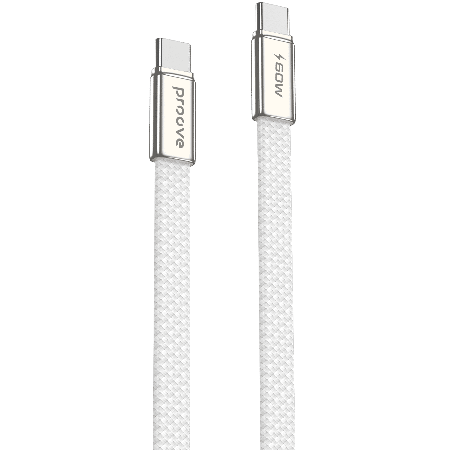 Kabllo karikimi Proove AirLine Type-C në Type-C, 60W, 1m, e bardhë