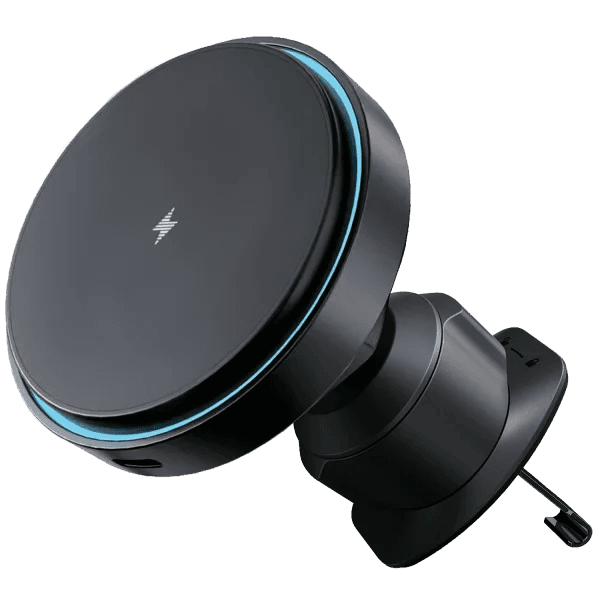Mbajtëse magnetike për telefon me karikim wireless Proove Light Circle, 15W, për ventilim makine, e zezë