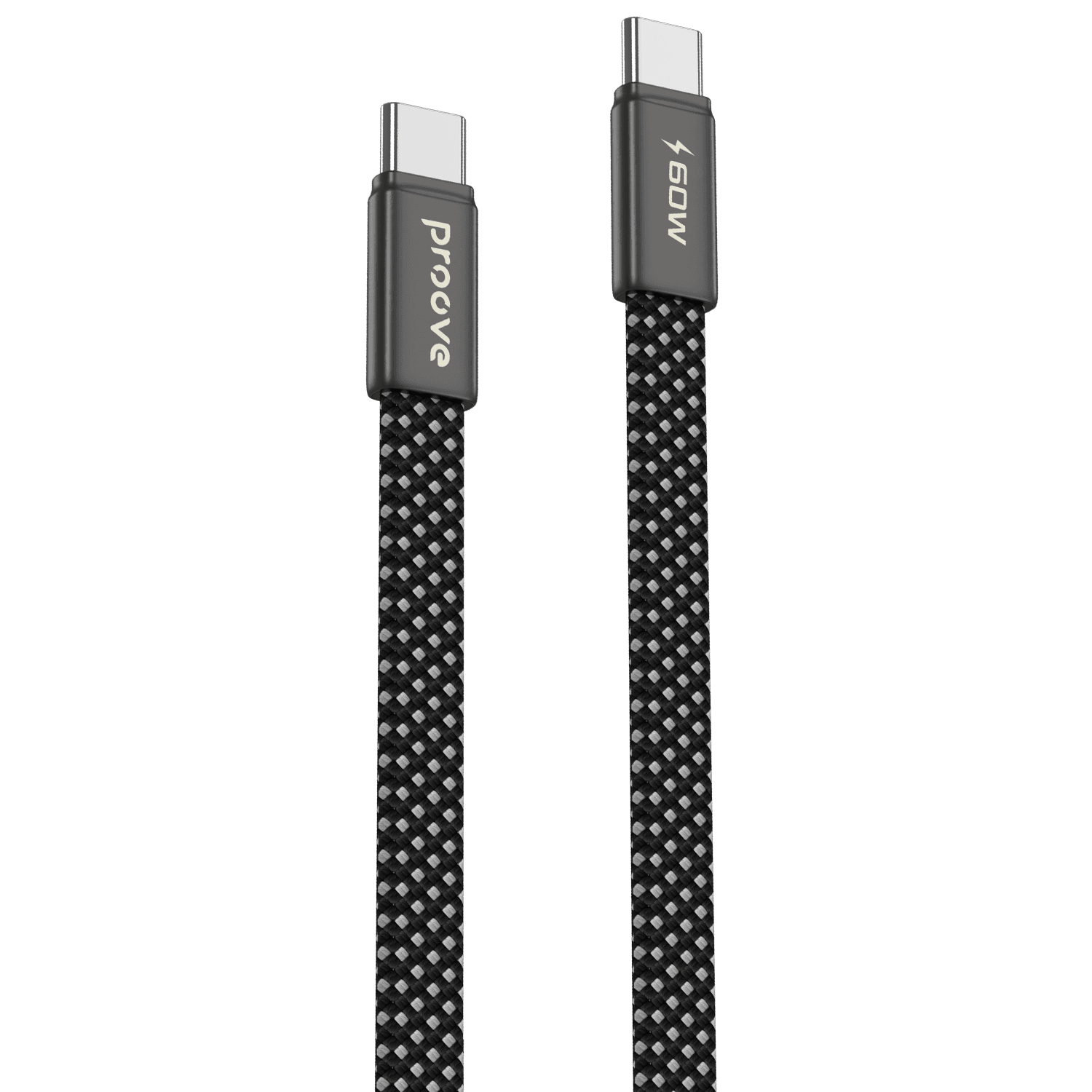 Kabllo karikimi Proove AirLine Type-C në Type-C, 60W, 1m, e zezë