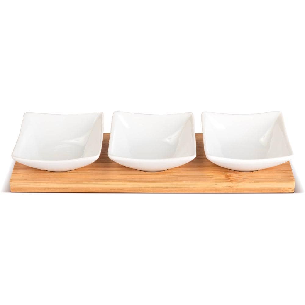 Pjata servimi porcelan 3 pjesë Lamart LT9217, të bardha