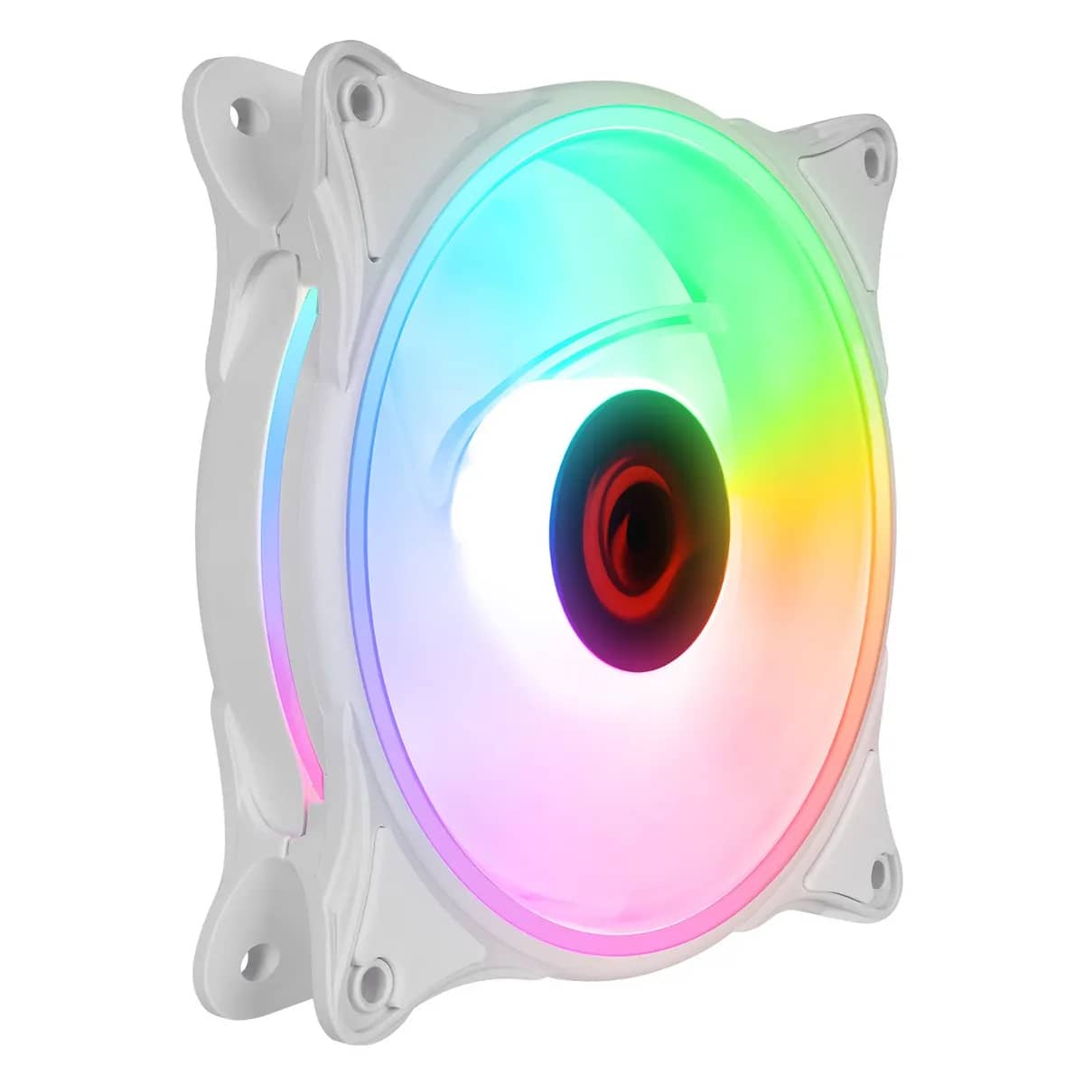Ventilator per Kase Rampage Glare F50 120 mm Rainbow LED – 1200 RPM – i bardhe