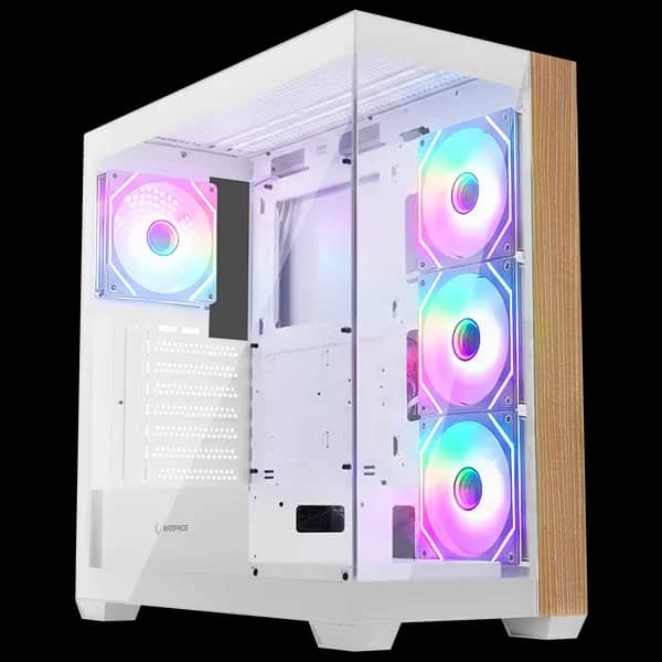 Kasa Gaming RAMPAGE CRUISER V2 MESH TIME GLASED PSU 750W – 80+ Bronze, Mesh & Tempered Glass, ARGB, E Bardhë