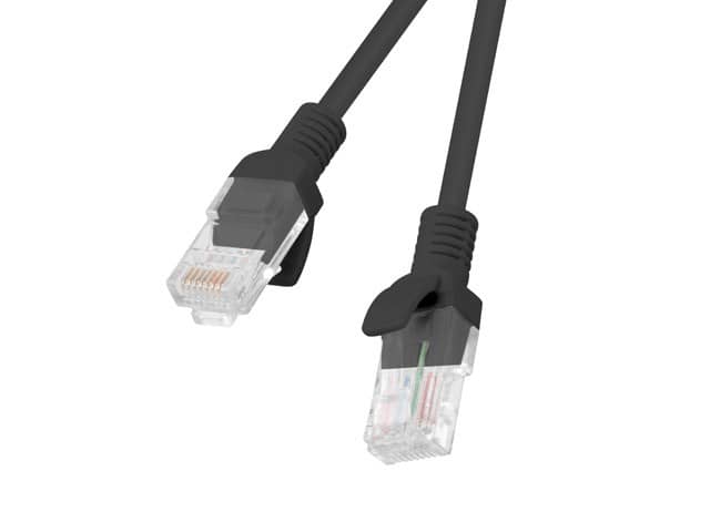 Kabllo Rrjeti Lanberg Cat5e – 15m, UTP, RJ-45 në RJ-45, CCA, e zezë
