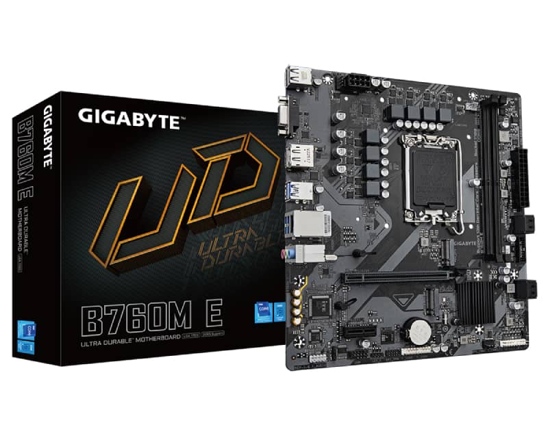 Pllake ame Gigabyte B760M E - 1.0 - DDR5, LGA1700, mATX