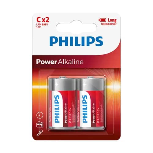 Philips Bateria LR14 Alkalin 2 / set
