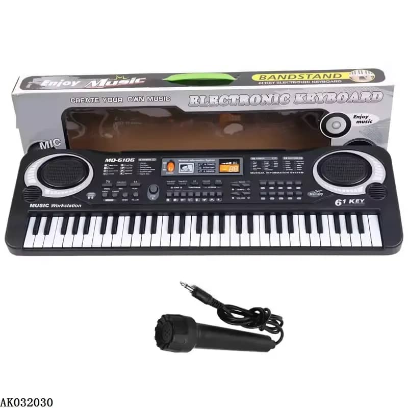 Piano elektrike me mikrofon, Hutini 10392, e zezë